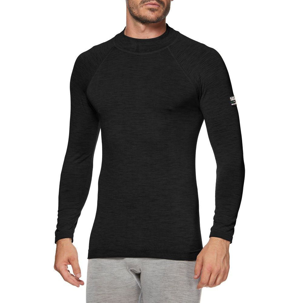 Unterwäsche SIXS TS3 MERINOS Longsleeve Schwarz