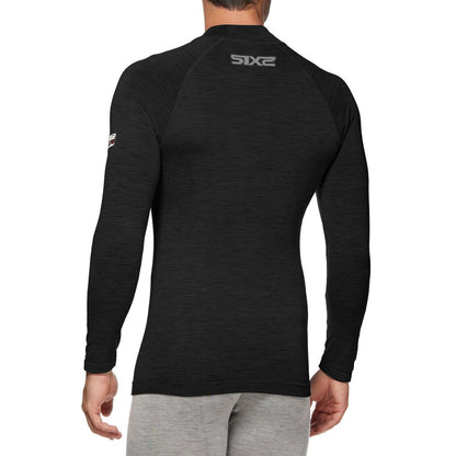 Unterhemd SIXS TS3 MERINOS Langarm Schwarz
