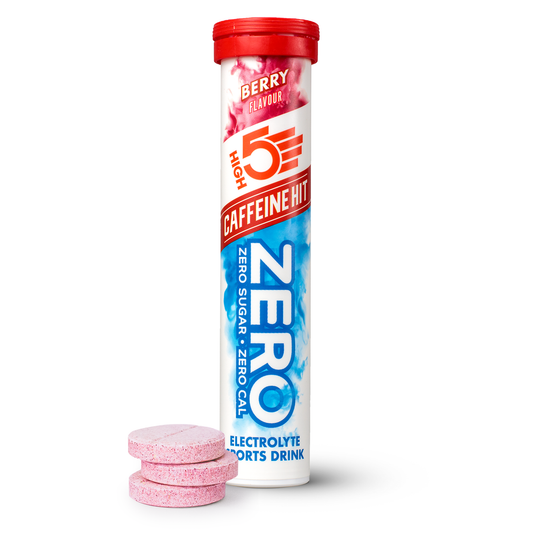 HIGH5 ZERO Hydratation Elektrolyt mit Koffein (20 Tabletten) Früchte Rot