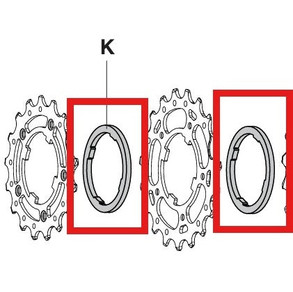 Abstandhalter Kassette 10V CAMPAGNOLO 2,55mm (2er Pack)