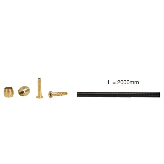 ELVEDES Schlauchset für Shimano BH59 2m Schwarz + Teile
