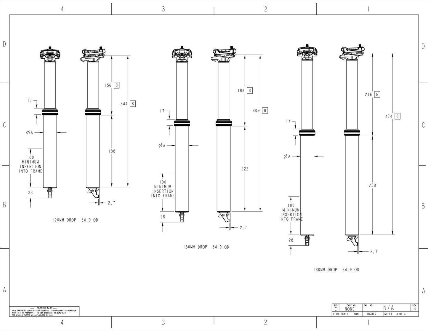 FOX RACING SHOX TRANSFER FACTORY 125mm Teleskop-Sattelstütze