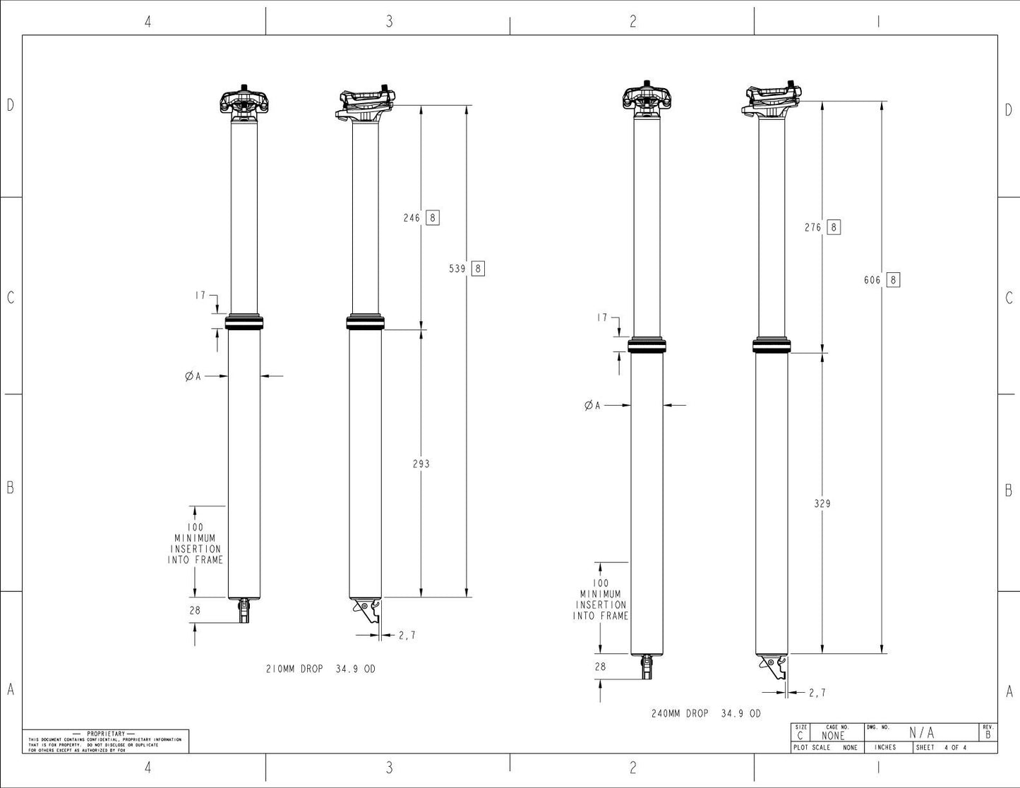 FOX RACING SHOX TRANSFER FACTORY 125mm Teleskop-Sattelstütze