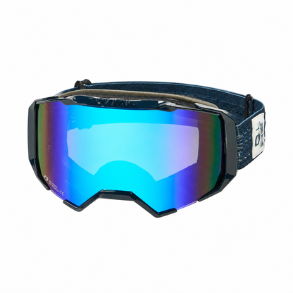 O'NEAL B-22 Crossbrille mit statischem Muster, blau, radiumblaues Glas