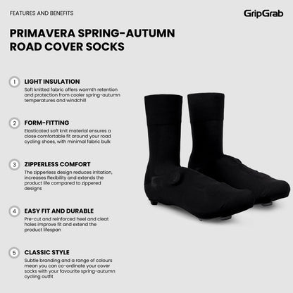 GRIPGRAB PRIMAVERA SPRING AUTUMN ROAD Überschuhe Schwarz