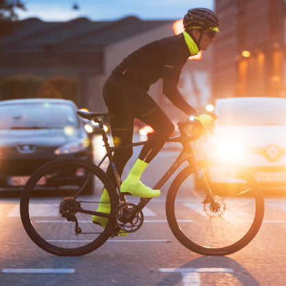 GRIPGRAB Primavera Rennrad-Überschuhe für Frühjahr und Herbst Gelb