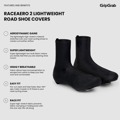 Überschuhe GRIPGRAB RACE AERO 2 Schwarz