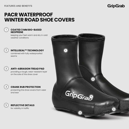 Überschuhe GRIPGRAB PACR WATERPROOF ROAD Schwarz