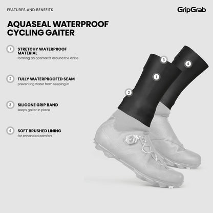 GRIPGRAB AQUASEAL WATERPROOF Gamaschen Schwarz