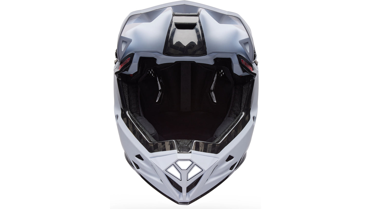 Casque VTT BELL FULL-10 SPHERICAL CARBON PEAK Blanc
