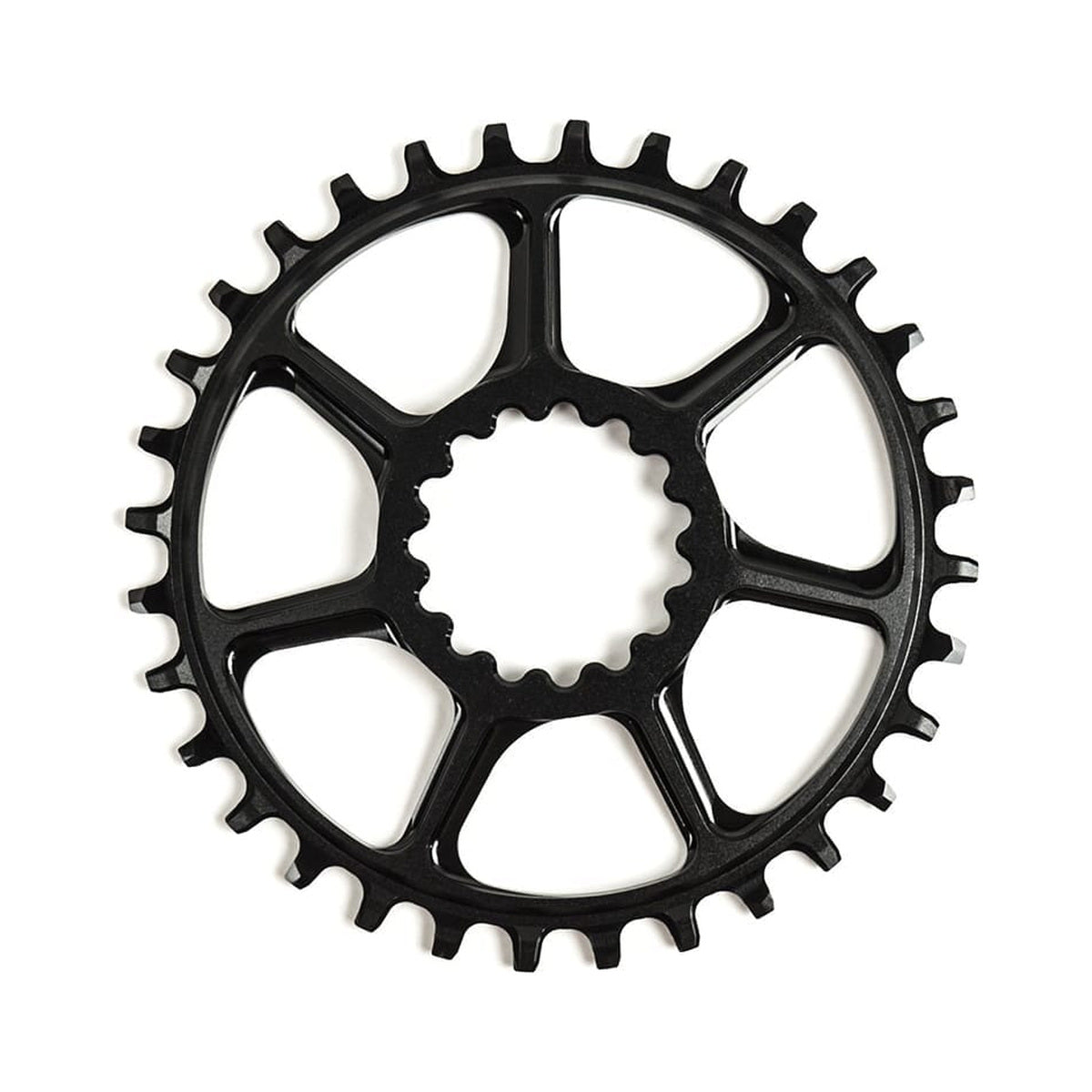 E-THIRTEEN UL Ultralight Direct Mount Einfach-Kettenblatt, 10/11/12-fach, Boost, 5 mm Offset — Kettenblatt vor weißem Hintergrund