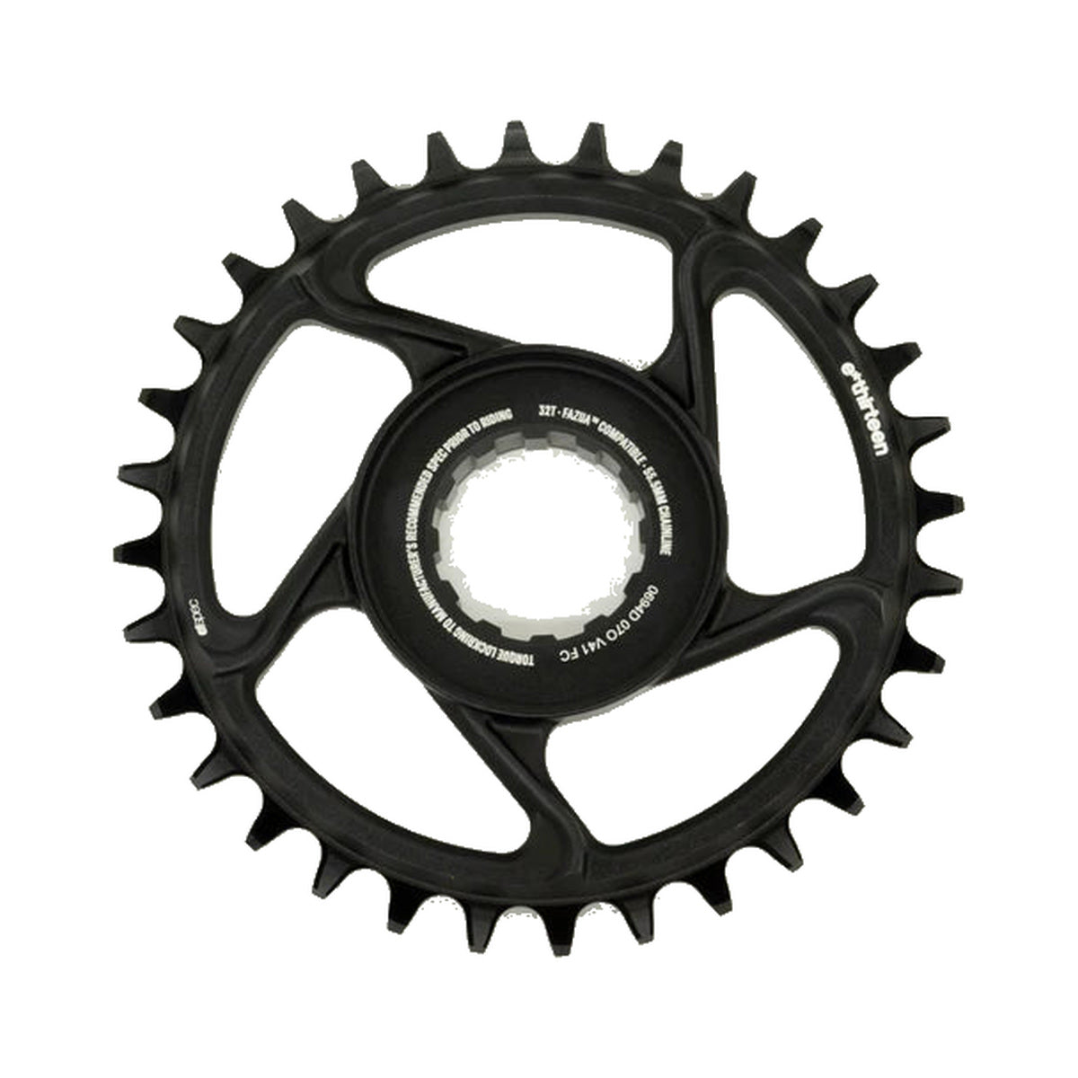 Plateau Mono E-THIRTEEN E-SPEC 11/12V Direct Mount FAZUA — vue sur fond blanc