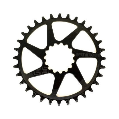 E-THIRTEEN HELIX PLUS 1-fach-Kettenblatt, 11/12-fach, Direct Mount, Boost/SuperBoost, 52/55 mm — Kettenblatt auf weißem Hintergrund