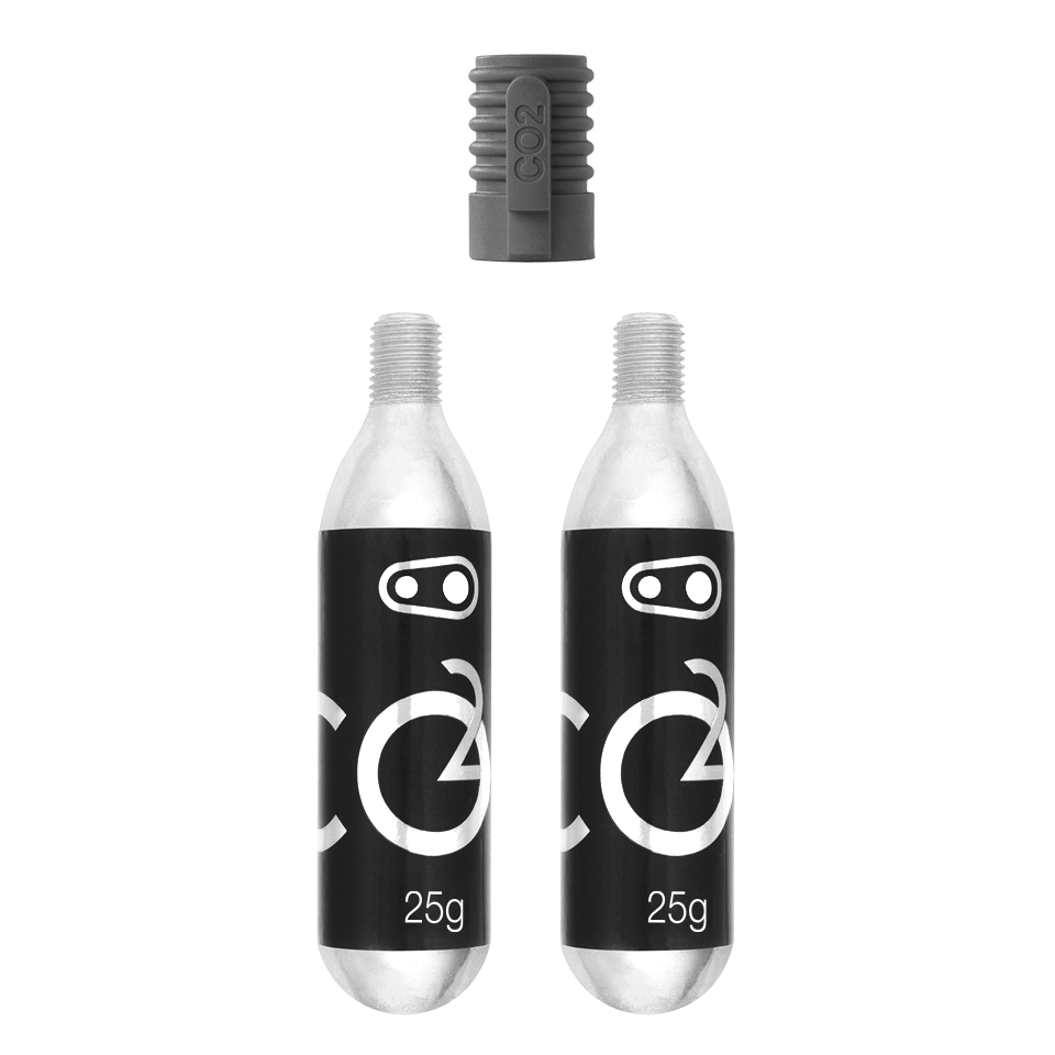 Cartouche CO2 CRANKBROTHERS Filetée 25 g avec percuteur Klic (x2)
