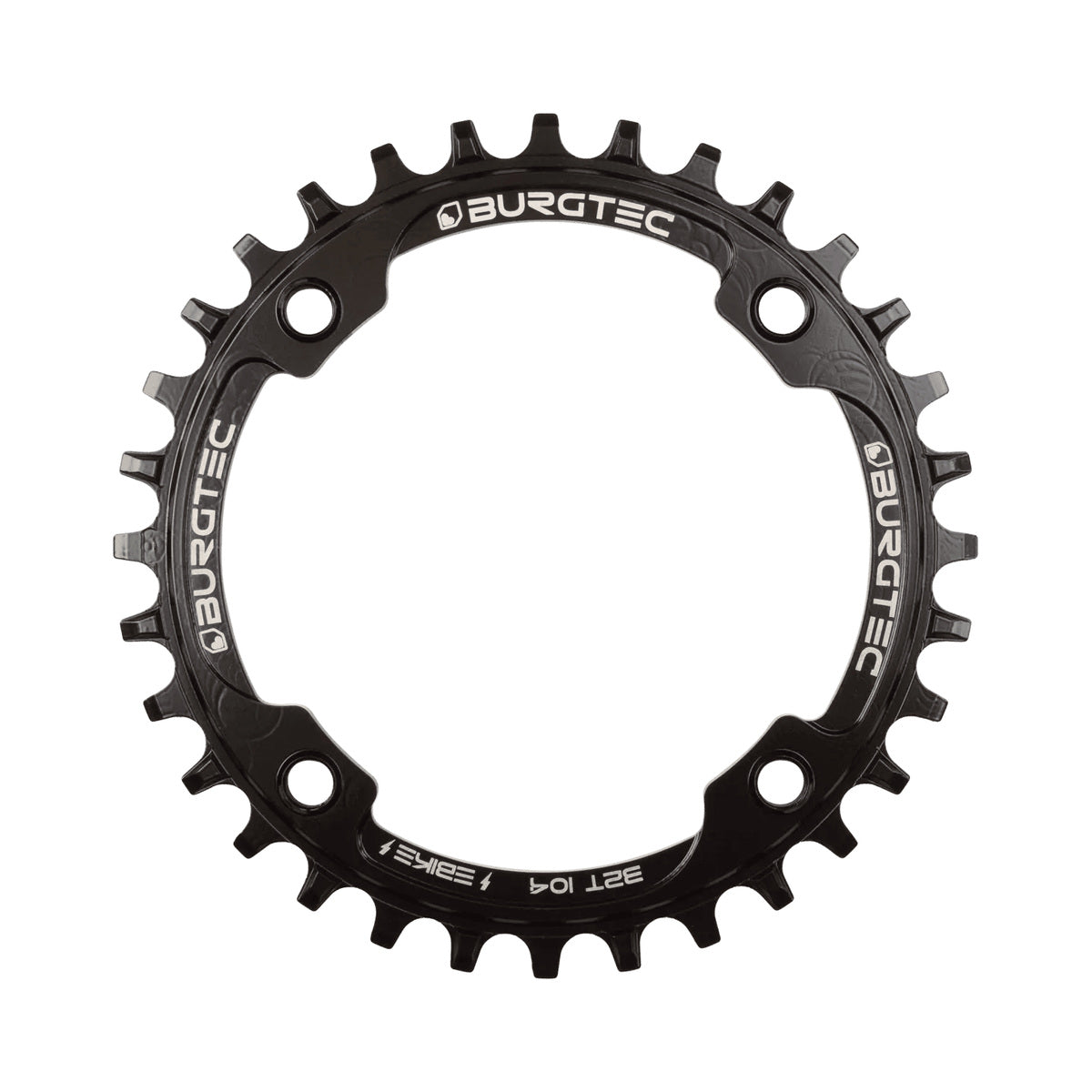 BURGTEC E-BIKE THICK THIN 1-fach-Kettenblatt, außen, 104 mm — Kettenblatt auf weißem Hintergrund