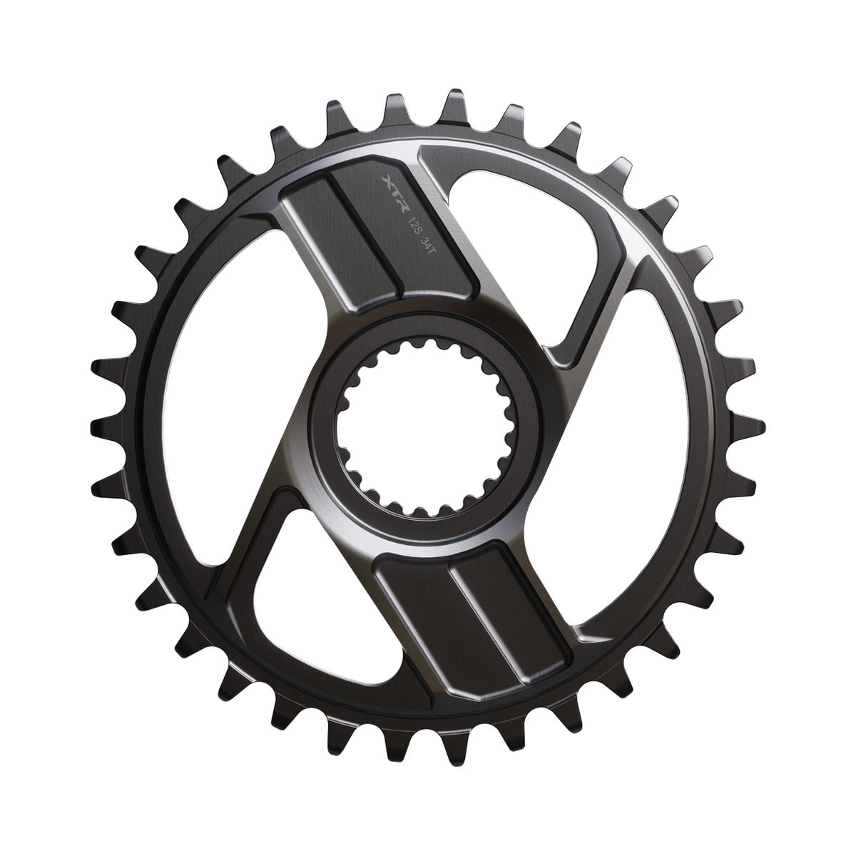 SHIMANO XTR SM-CRM96 M9200/9220 1-fach-Kettenblatt, 12-fach — Kettenblatt auf weißem Hintergrund