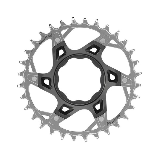 SRAM XX T-TYPE EAGLE 1-fach-Kettenblatt, 12-fach, Direct Mount für TQ HPR50 — Kettenblatt auf weißem Hintergrund