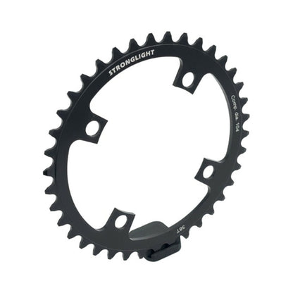 STRONGLIGHT BOSCH GEN1/GEN3 1-fach-Kettenblatt, 1/8/9/10-fach, Lochkreisdurchmesser 104 mm (Bosch, Shimano, Yamaha, Bafang, Brose …), Stahl — Kettenblatt auf weißem Hintergrund