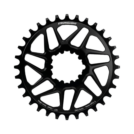 STRONGLIGHT SRAM EAGLE SX/NX/GX/X01 1-fach-Kettenblatt, 12-fach, Direct Mount, 3 mm Versatz, Boost — Kettenblatt auf weißem Hintergrund