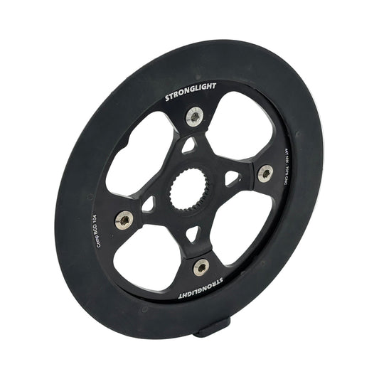 STRONGLIGHT BOSCH GEN4 1-fach-Kettenblatt, 12-fach, 50 mm Versatz, mit Bashguard — Kettenblatt auf weißem Hintergrund