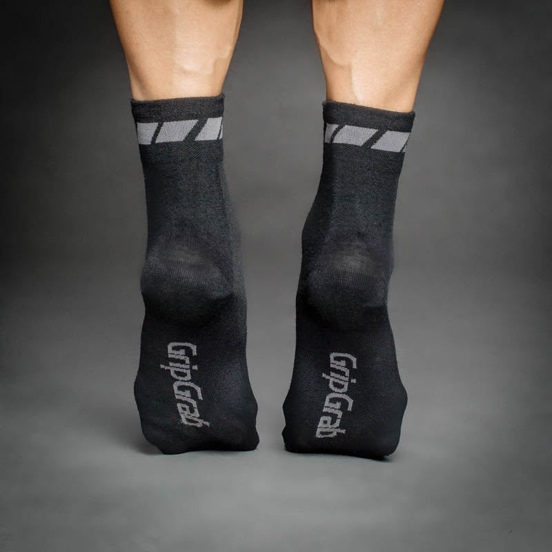 GRIPGRAB MERINO REGULAR CUT Socken Schwarz