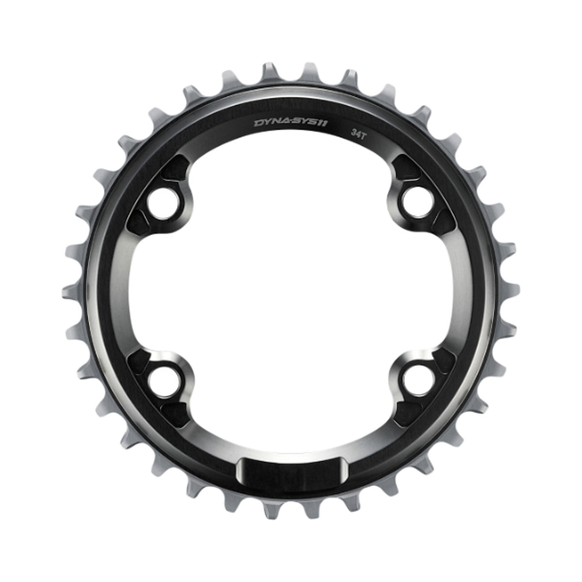 SHIMANO XTR SM-CRM91 1-fach-Kettenblatt, 10/11-fach — Kettenblatt auf weißem Hintergrund