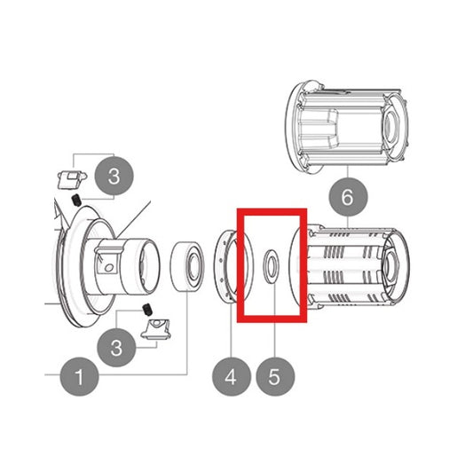 SATZ VON 3 INTERNEN MAVIC-DISTANZSTÜCKEN SILBER 9MM FTS-L