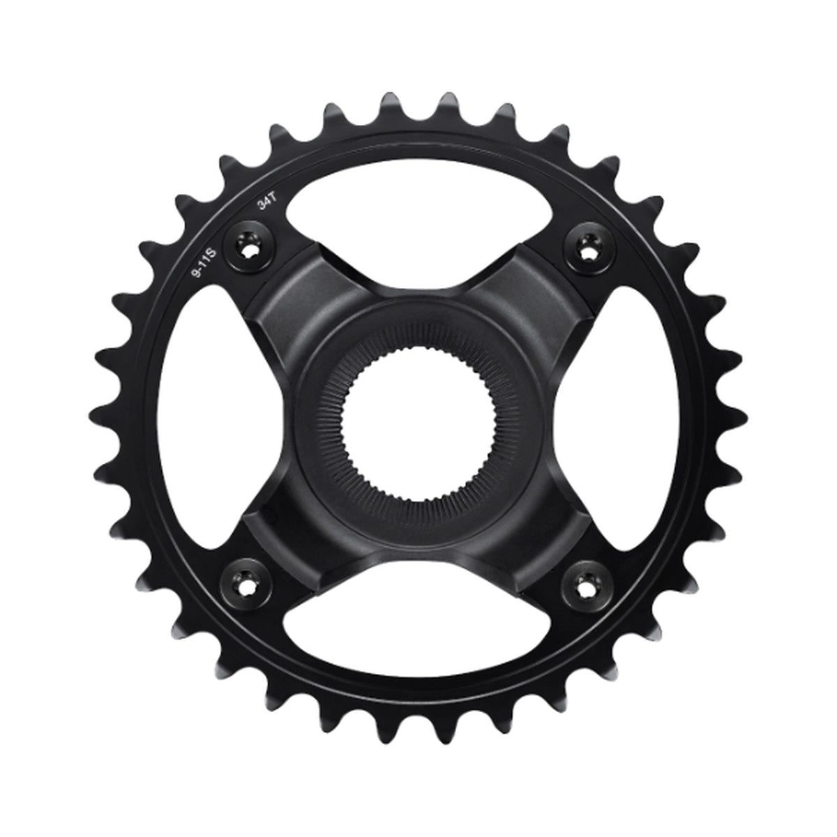 SHIMANO SM-CRE70-B E-Bike-1-fach-Kettenblatt, 9/10/11-fach, 55 mm Kettenlinie — Kettenblatt auf weißem Hintergrund