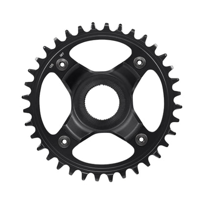 SHIMANO SM-CRE80-12-B E-Bike-1-fach-Kettenblatt, 12-fach, 53 mm Kettenlinie — Kettenblatt auf weißem Hintergrund