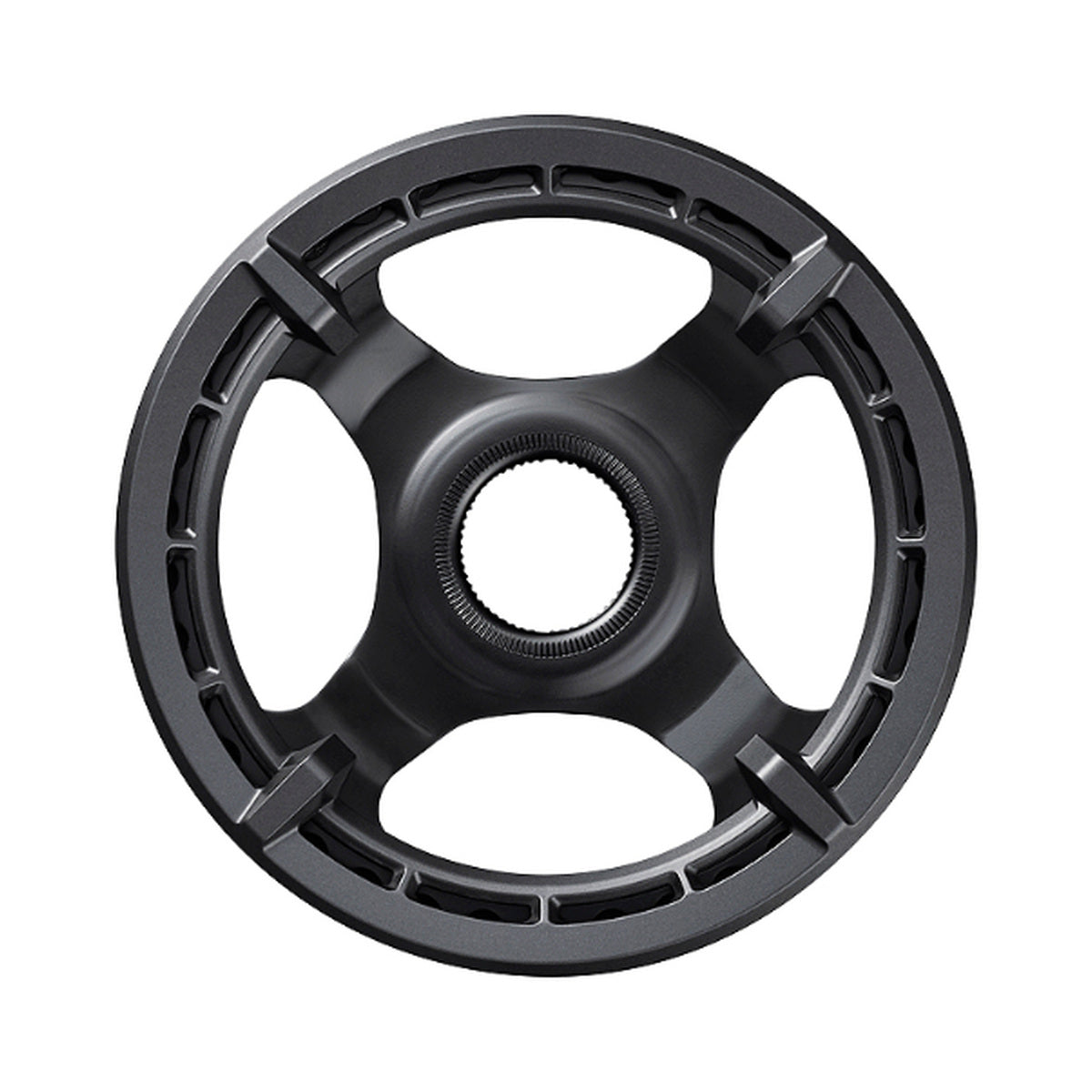SHIMANO SM-CRE61 E-Bike-1-fach-Kettenblatt, 9/10/11-fach, doppelte Kettenführung — Kettenblatt auf weißem Hintergrund