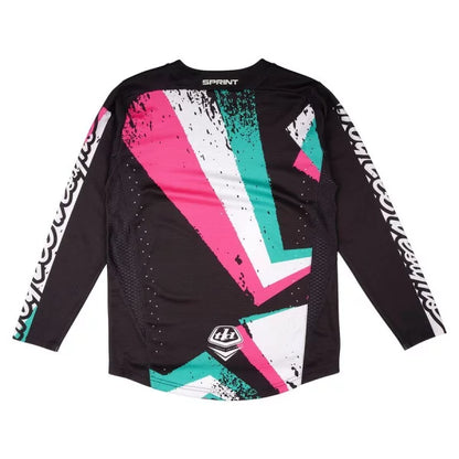Trikot TROY LEE DESIGNS SPRINT FULL PULL Junior Langarm Schwarz