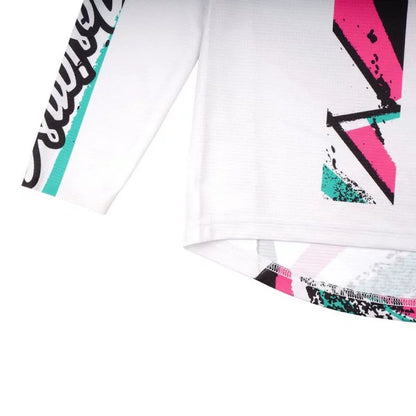 Trikot TROY LEE DESIGNS SPRINT FULL PULL Junior Langarm Weiß