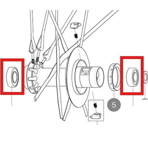LAGER MAVIC HINTERRADNABE 9X22X7 (B9) + 12X24X6 (6901) 2013
