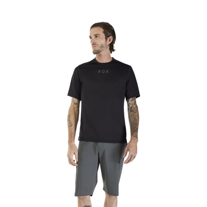 Trikot FOX RANGER WORDMARK Kurzarm Schwarz