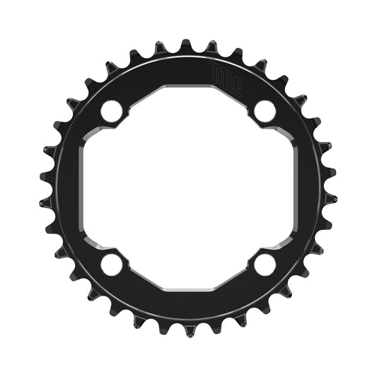 TITLE CR1-E Kettenblatt für SHIMANO, 12-fach, 104 BCD, Schwarz — Kettenblatt auf weißem Hintergrund