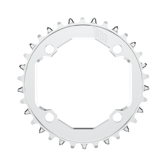 TITLE CR1-E Kettenblatt, 10/111/2-fach, regulär, Lochkreisdurchmesser 104 mm, Chrom — Kettenblatt auf weißem Hintergrund