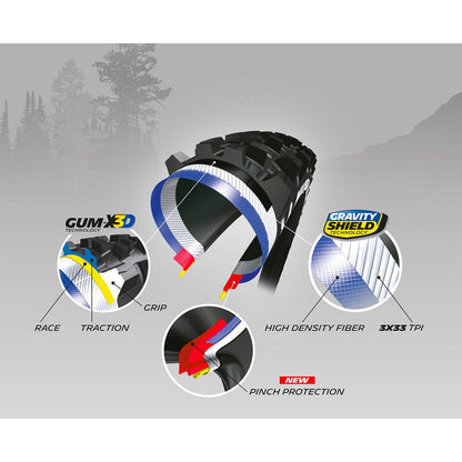 Reifen MICHELIN WILD ENDURO REAR 27.5x2.40 GUM-X Tubeless Ready Faltbar