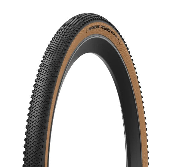 MICHELIN POWER-Reifen GRAVEL 700x35c Tubeless Ready Braun