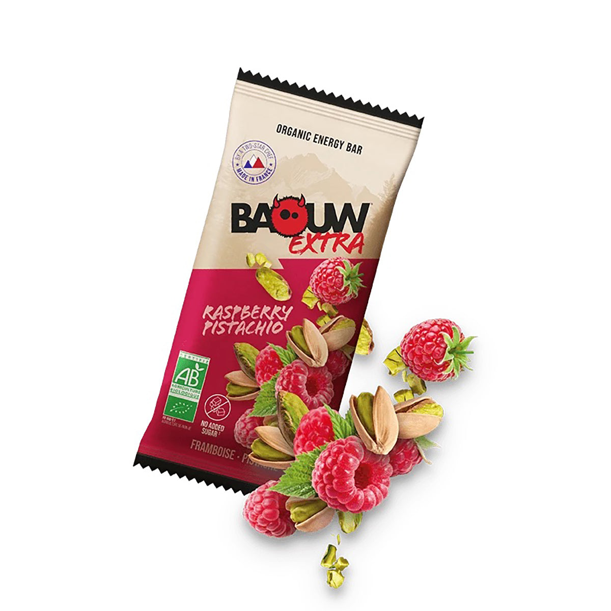 Energieriegel BAOUW BIO EXTRA Himbeer-Pistazie (50g)