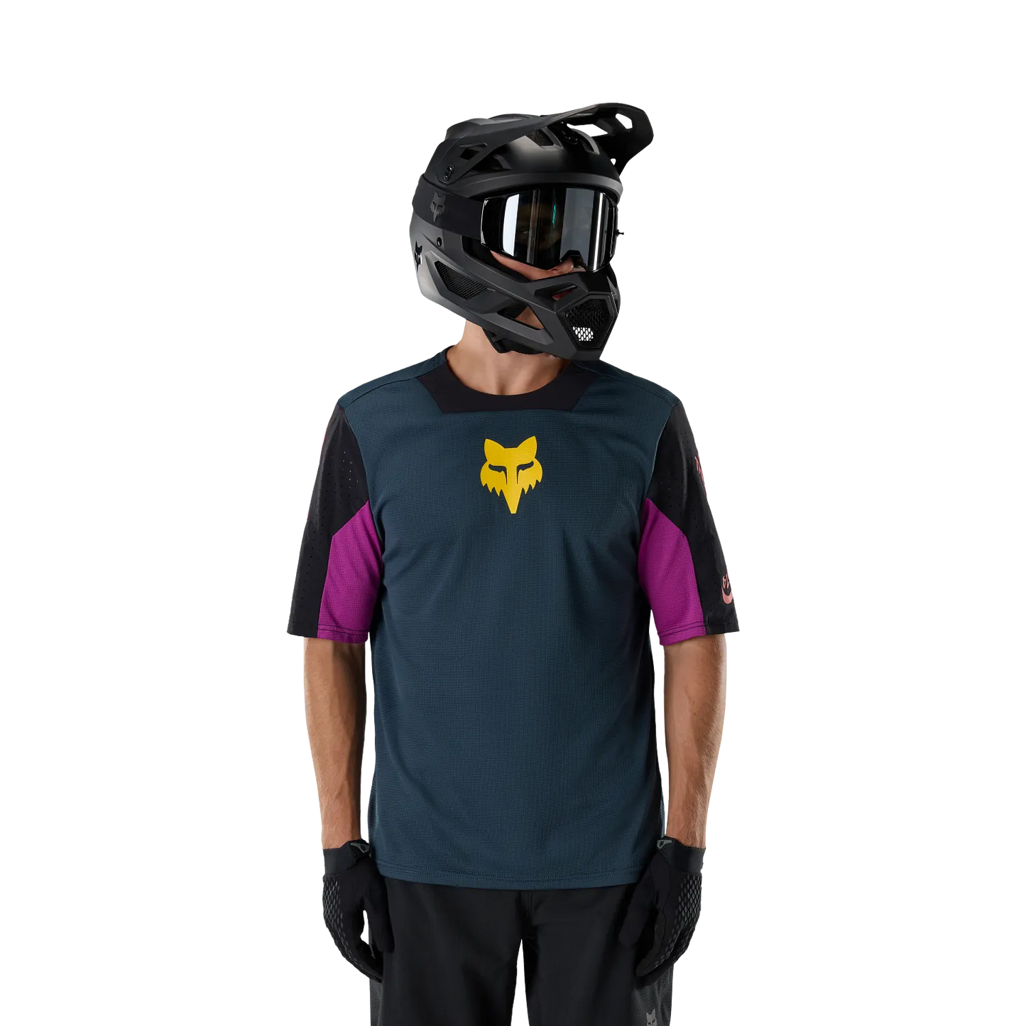 Trikot FOX DEFEND CREATION Kurzarm Blau