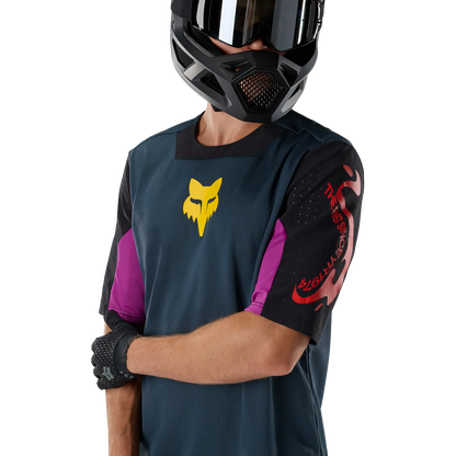 FOX DEFEND CREATION Kurzarmtrikot Blau