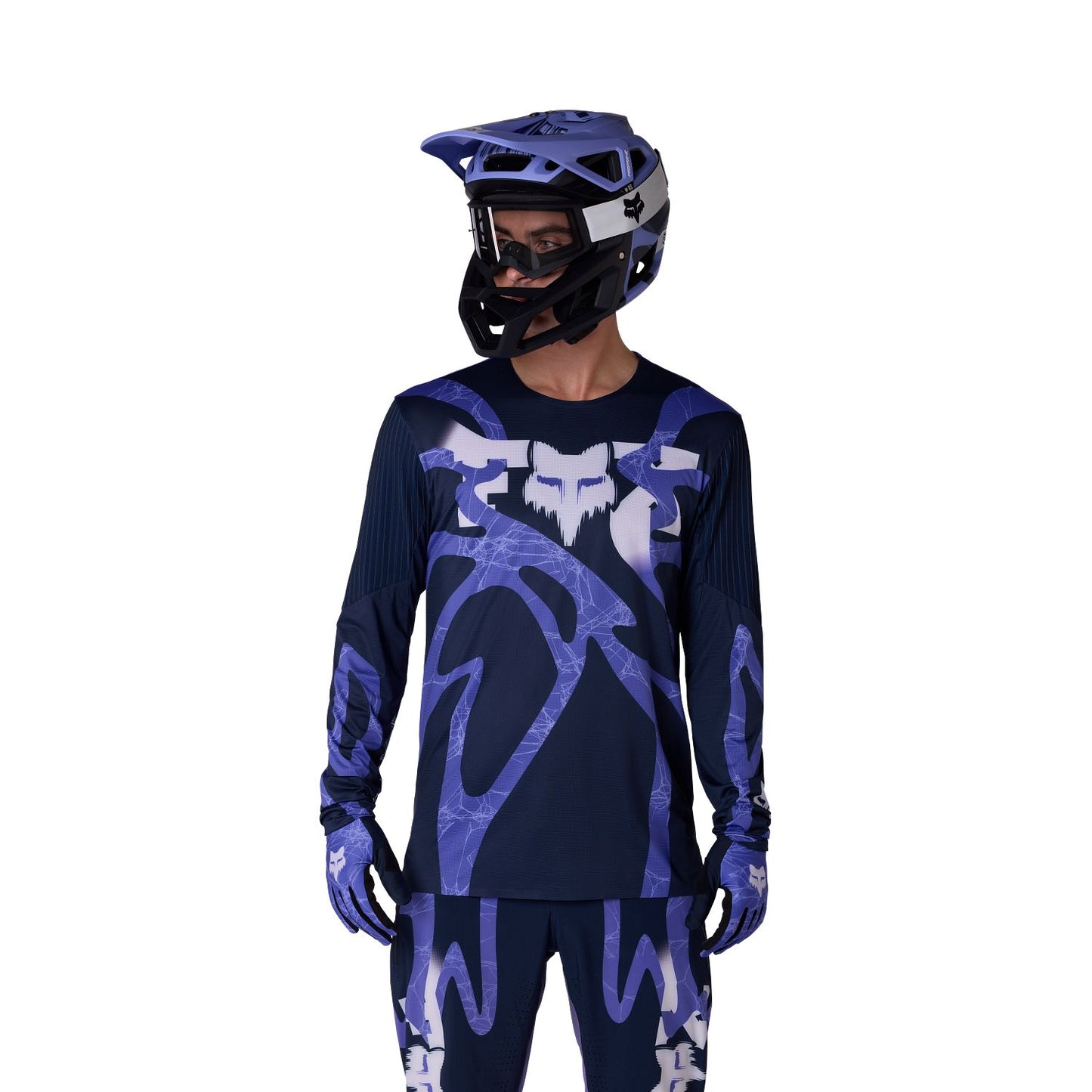 FOX FLEXAIR DIFFUSE SE Trikot Langarm Violett Blueberry