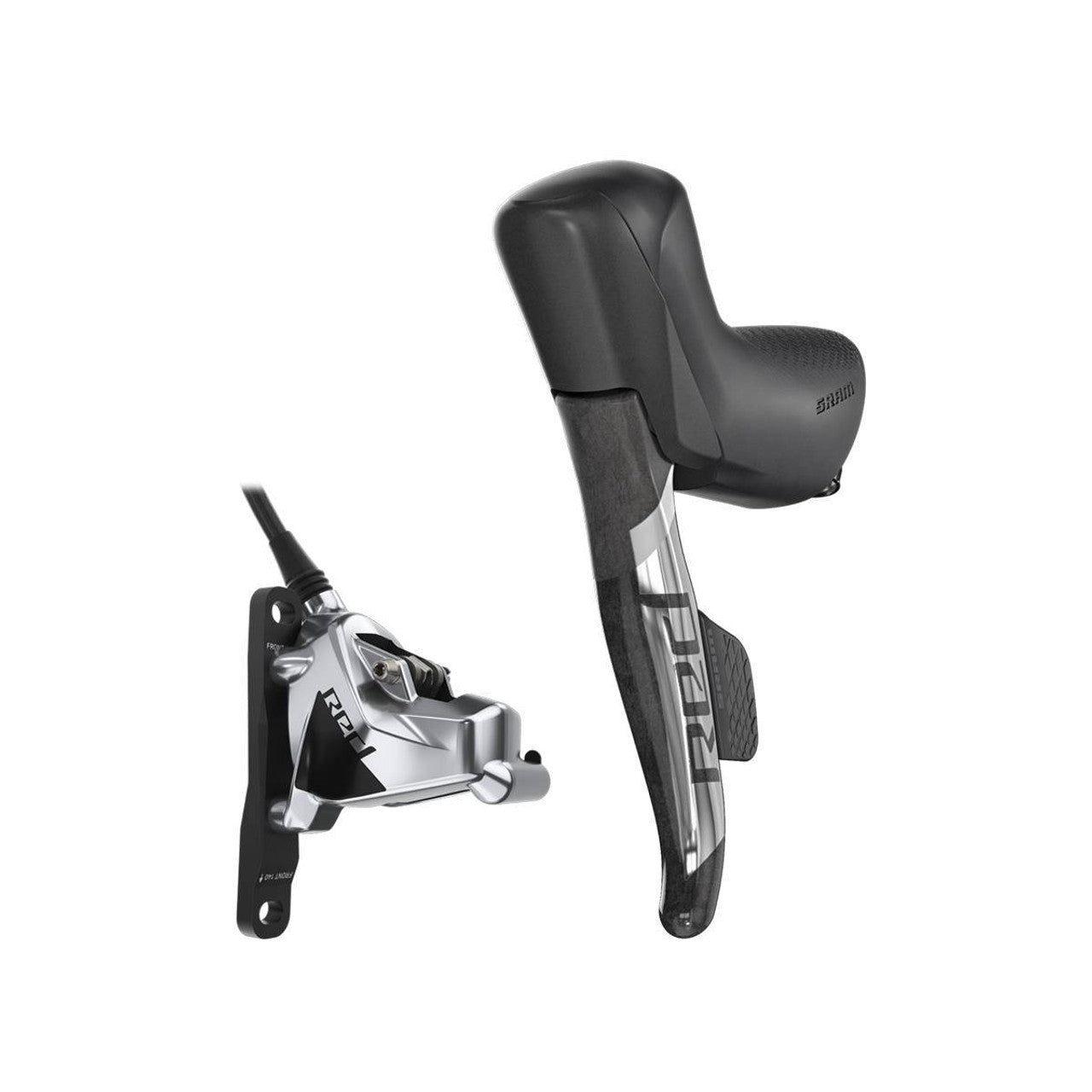 Linker Hebel und SRAM RED ETAP AXS Double Flat Mount Vorderer Bremssattel ohne Scheibe