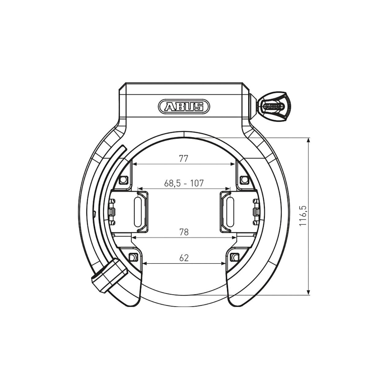 Rahmenschloss ABUS R BK 6950M Xplus