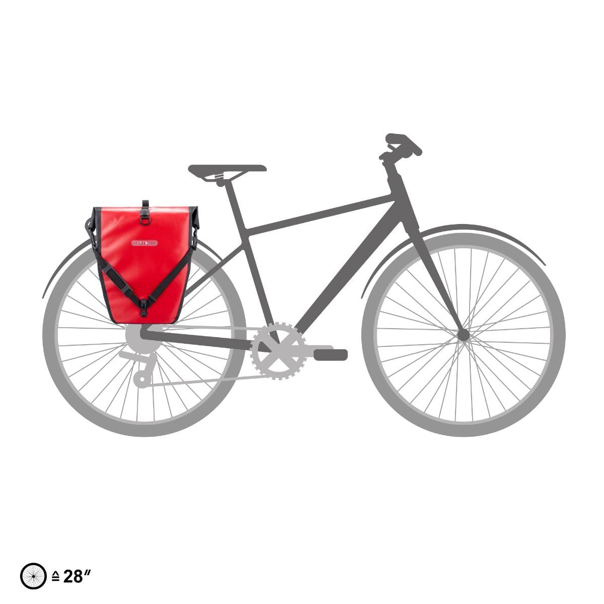 Paar ORTLIEB BACK ROLLER Gepäckträgertaschen 40 L Rot