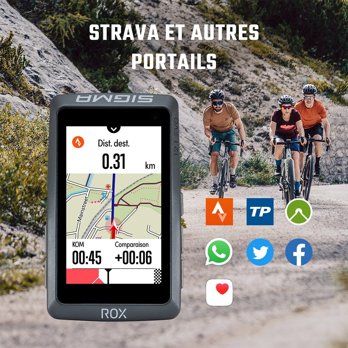 GPS SIGMA ROX 12.1 EVO Basic Schwarz – Probikeshop