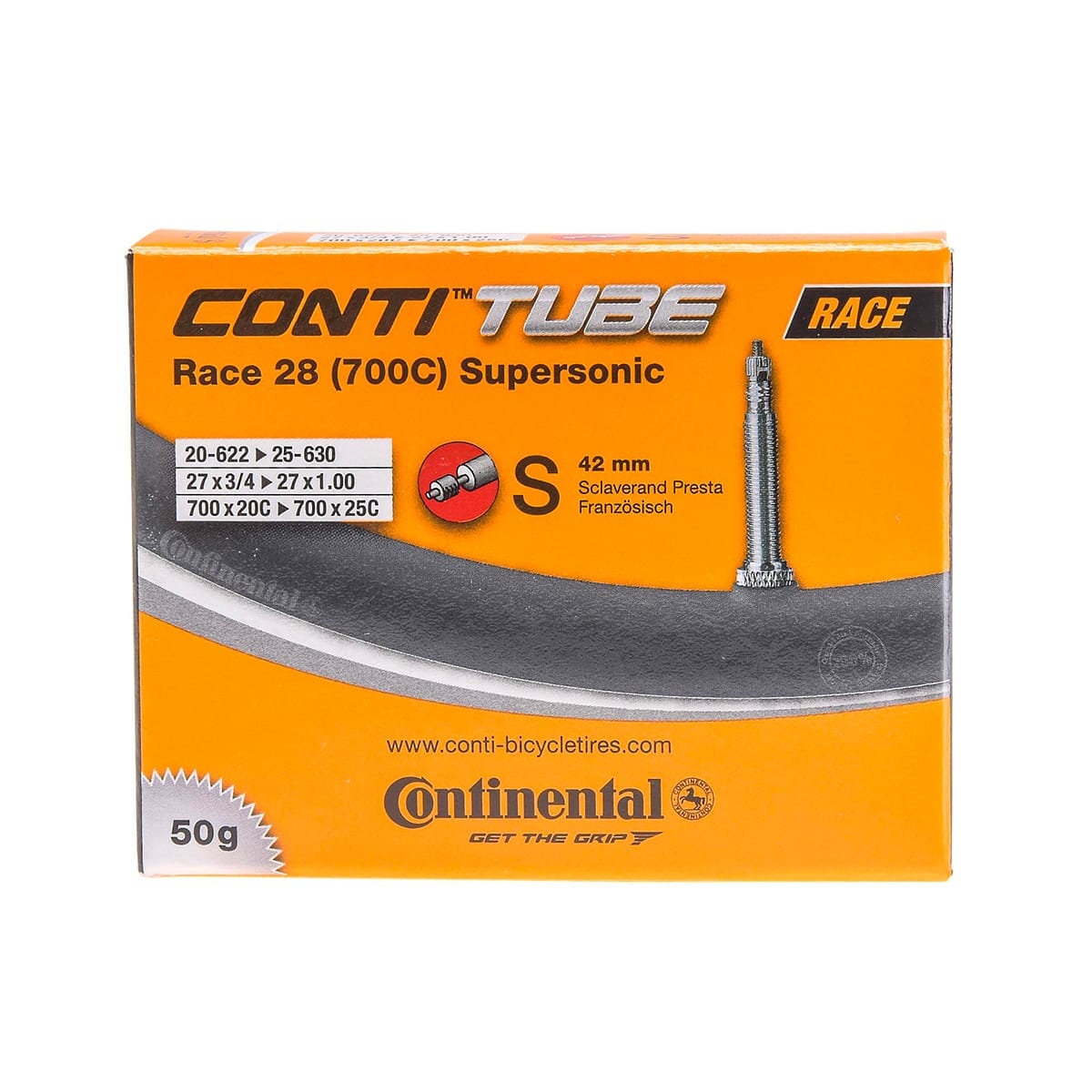 Luftkammer CONTINENTAL RACE SUPERSONIC 700x20/25c Presta