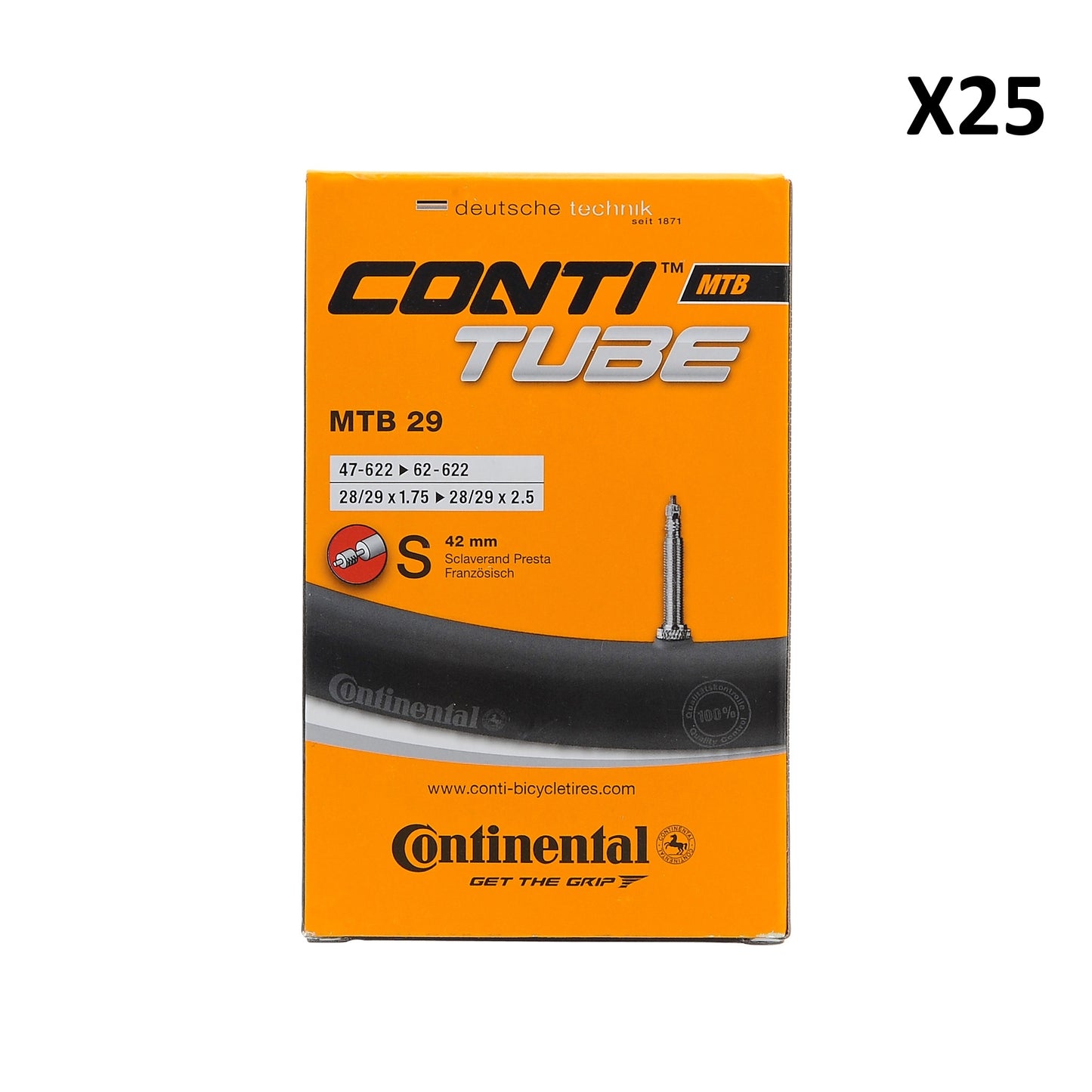 CONTINENTAL Luftkammer 29x1.75-2.5 Presta 42mm (von 25)