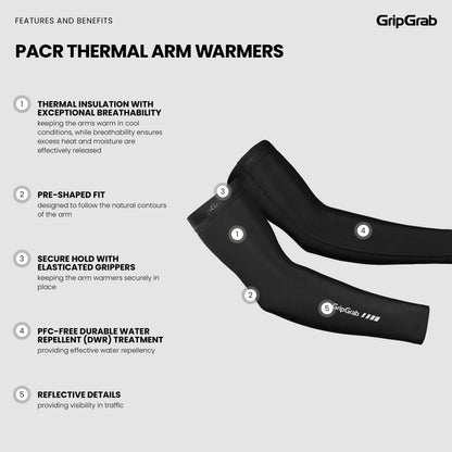 GRIPGRAB PACR THERMAL Armlinge Schwarz