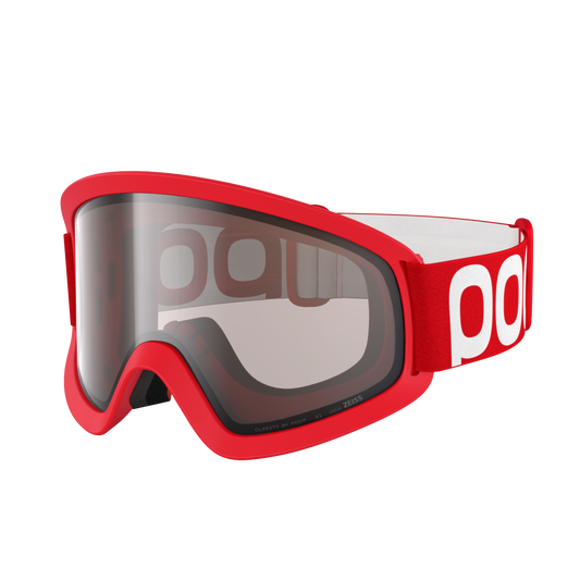 POC ORA MTB-Brille Rot mit Clarity Trail Cloudy Brown Scheibe